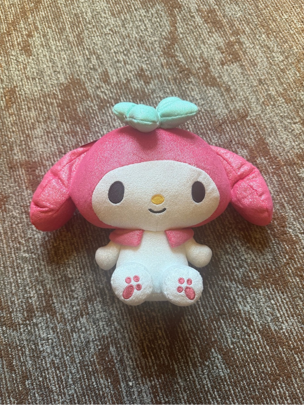 Sanrio My Melody Pink and White Plush with Mint Bow